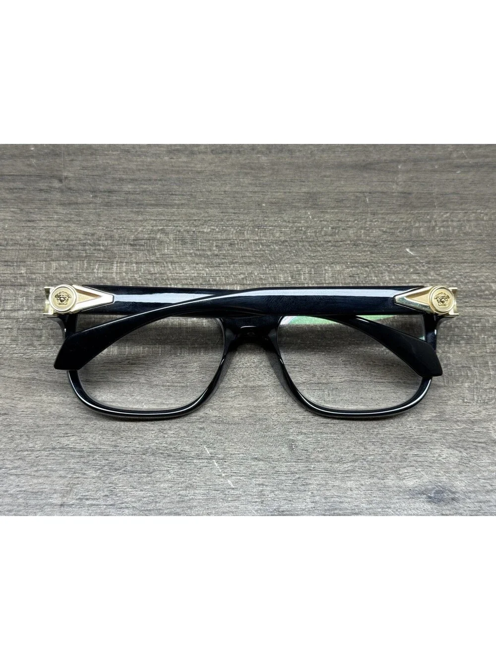 Versace Designer Eyeglasses 3377-U GB1 Black Square Full Rim Frames 55[]18-140